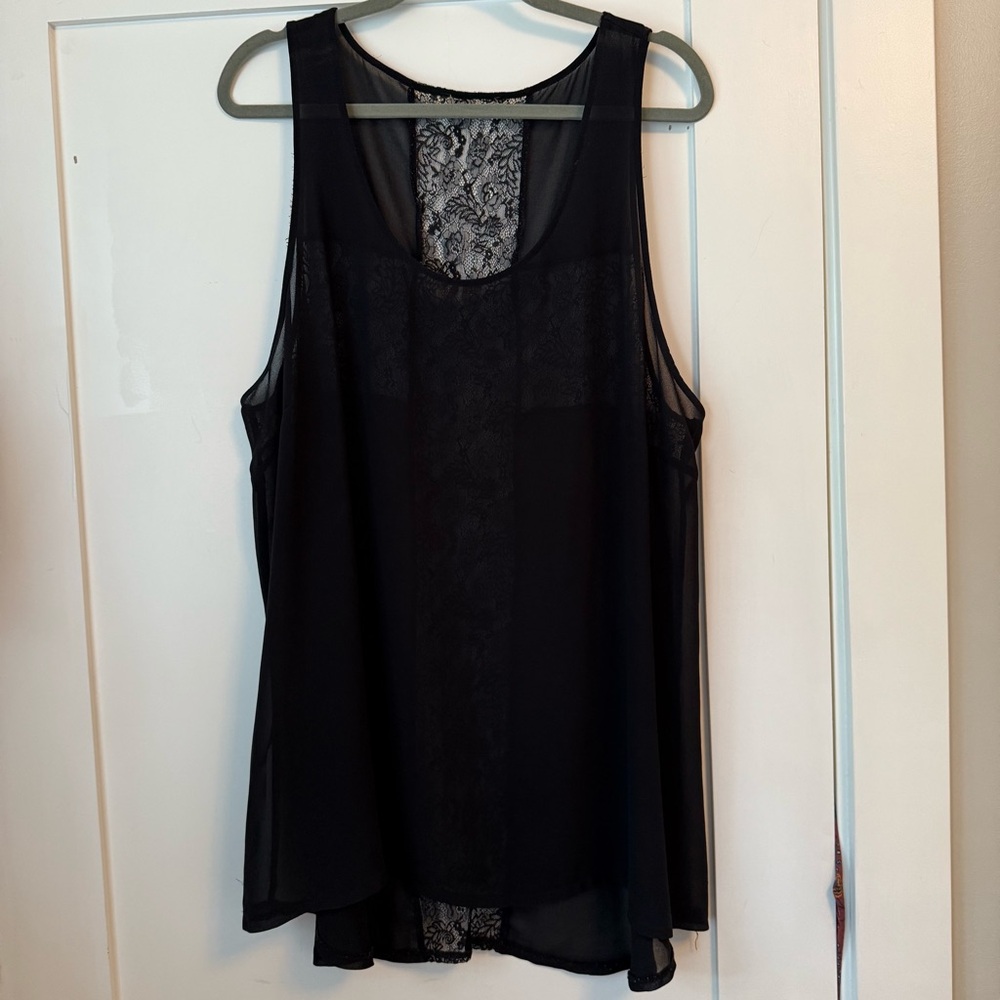 Sheer Lace Tank Tunic